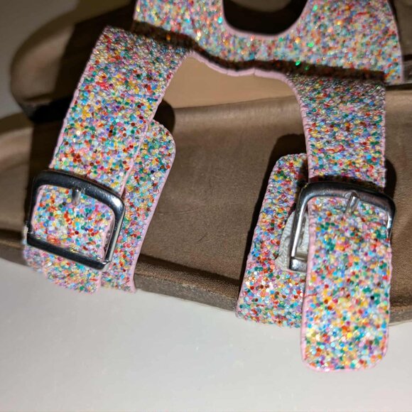 Cat & Jack Girls Glitter Buckle Sandals – Size 4 - Picture 6 of 8